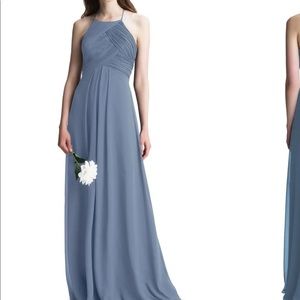 GREY bridesmaid dress- floor length